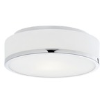 Charlie LED Ceiling Light Fixture - Chrome / White Opal