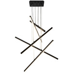 Vega Multi Light Pendant - Black / Frosted