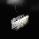 Charlie Rectangular Suspension - Polished Chrome / Transparent Crystal