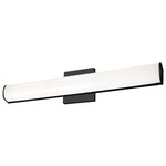 Longitude Bathroom Vanity Light - Black / White Acrylic