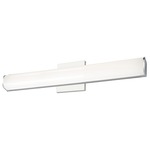 Longitude Bathroom Vanity Light - Chrome / White Acrylic