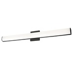 Longitude Bathroom Vanity Light - Black / White Acrylic