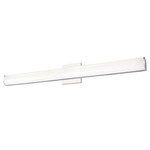 Longitude Bathroom Vanity Light - Chrome / White Acrylic