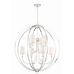 Sylvan Sphere Chandelier - Polished Nickel / Ivory