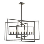 Capri Linear Chandelier - Raw Steel