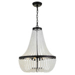 Rylee Chandelier - Matte Black / Frosted