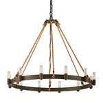 Pike Place Round Chandelier - Shipyard Bronze