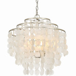 Brielle Chandelier - Antique Silver / Capiz