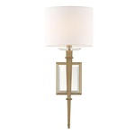 Clifton Wall Light - Aged Brass / White