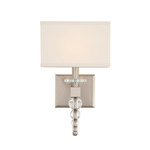 Clover Wall Light - Brushed Nickel / White