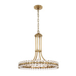 Clover Chandelier - Aged Brass / Clear