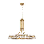 Clover Chandelier                     - Aged Brass / Clear