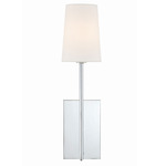 Lena Wall Sconce - Polished Chrome / White