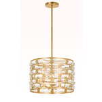 Meridian Chandelier - Antique Gold / Crystal