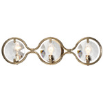 Quincy Bathroom Vanity Light - Distressed Twilight / Crystal