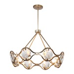 Quincy Chandelier - Distressed Twilight / Crystal