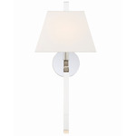 Renee Wall Light - Polished Nickel / White