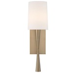 Trenton Wall Light - Aged Brass / White Silk