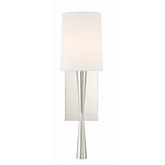 Trenton Wall Light - Polished Nickel / White Silk