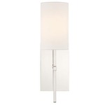 Veronica Wall Light - Polished Nickel / White Silk