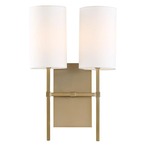 Veronica Wall Light - Aged Brass / White Silk