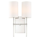 Veronica Wall Light - Polished Nickel / White Silk