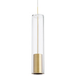 Captra Monopoint Pendant - Aged Brass / Clear