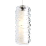 Leigh Monopoint Pendant - Satin Nickel / Clear