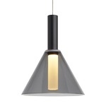 Mezz Monopoint Pendant - Black / Transparent Smoke