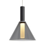 Mezz Monopoint Pendant - Black / Transparent Smoke