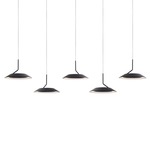 Royyo Linear Multi Light Pendant - Matte Black