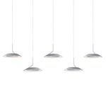 Royyo Linear Multi Light Pendant - Silver