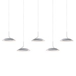 Royyo Linear Multi Light Pendant - Silver