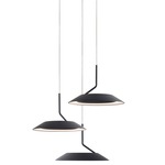 Royyo Circular Multi Light Pendant - Matte Black