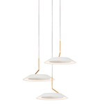 Royyo Circular Multi Light Pendant - Matte White