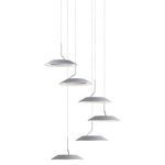 Royyo Circular Multi Light Pendant - Silver