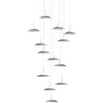 Royyo Circular Multi Light Pendant - Silver