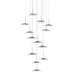 Royyo Circular Multi Light Pendant - Chrome