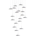 Royyo Circular Multi Light Pendant - Silver