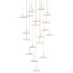 Royyo Circular Multi Light Pendant - Matte White