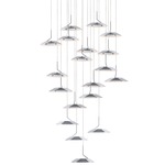 Royyo Circular Multi Light Pendant - Chrome