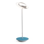 Royyo Desk Lamp - Silver / Azure Felt