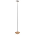 Royyo Floor Lamp - Matte White / White Oak