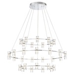 Netto Three Tier Chandelier - Chrome / Clear