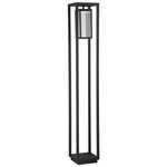 Outdoor Clear Lantern Bollard - Graphite Grey / Clear