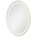 Oval Back-lit LED Mirror - Mirror / Crystal