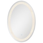 Oval Back-lit LED Mirror - Mirror / Crystal
