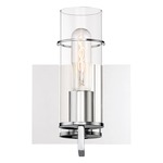 Pista Wall Sconce - Chrome / Clear