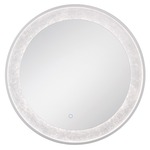 Round Edge-Lit LED Mirror - Silver Leaf