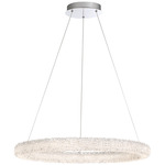 Sassi Round Chandelier - Chrome / Crystal